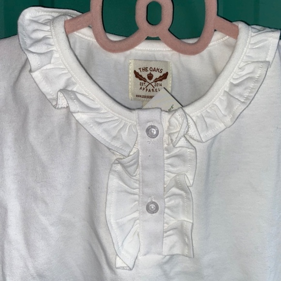 The oaks girls new nwt white top size 8 - Picture 4 of 6